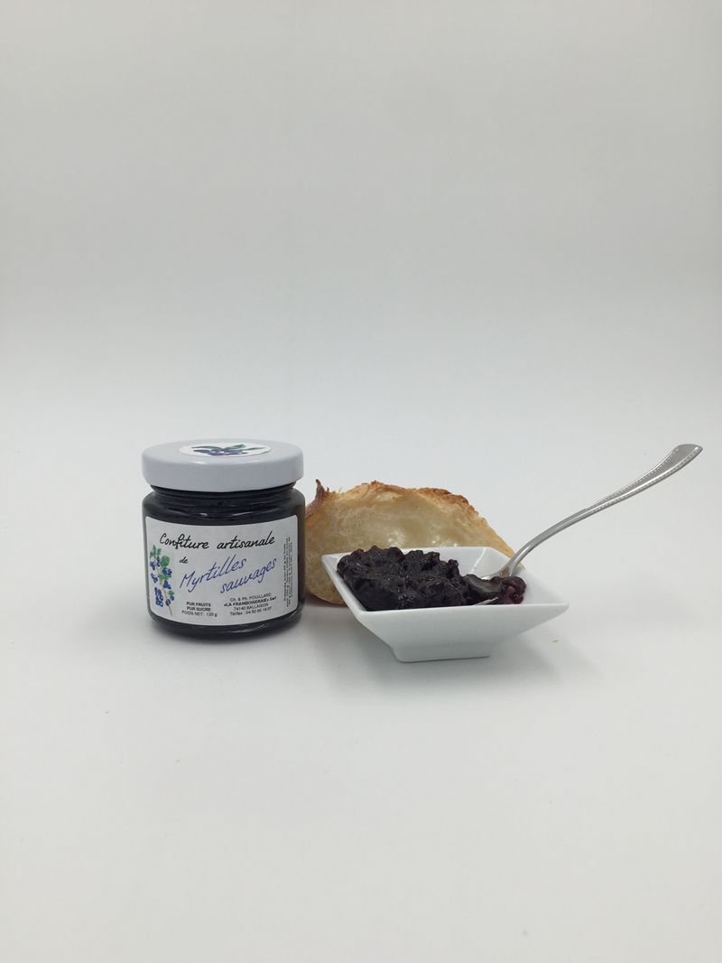 Confiture artisanale de myrtilles sauvages (120g) - Photo 1