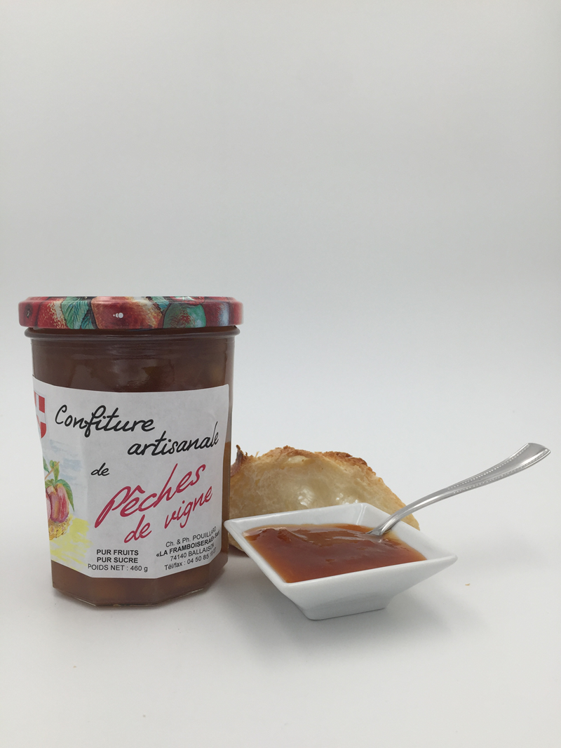 Confiture artisanale de p&#234;ches de vigne