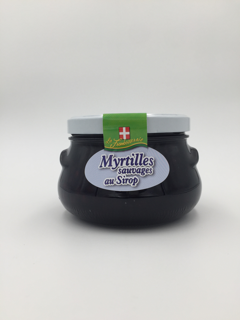 Marmite de myrtilles sauvages au sirop