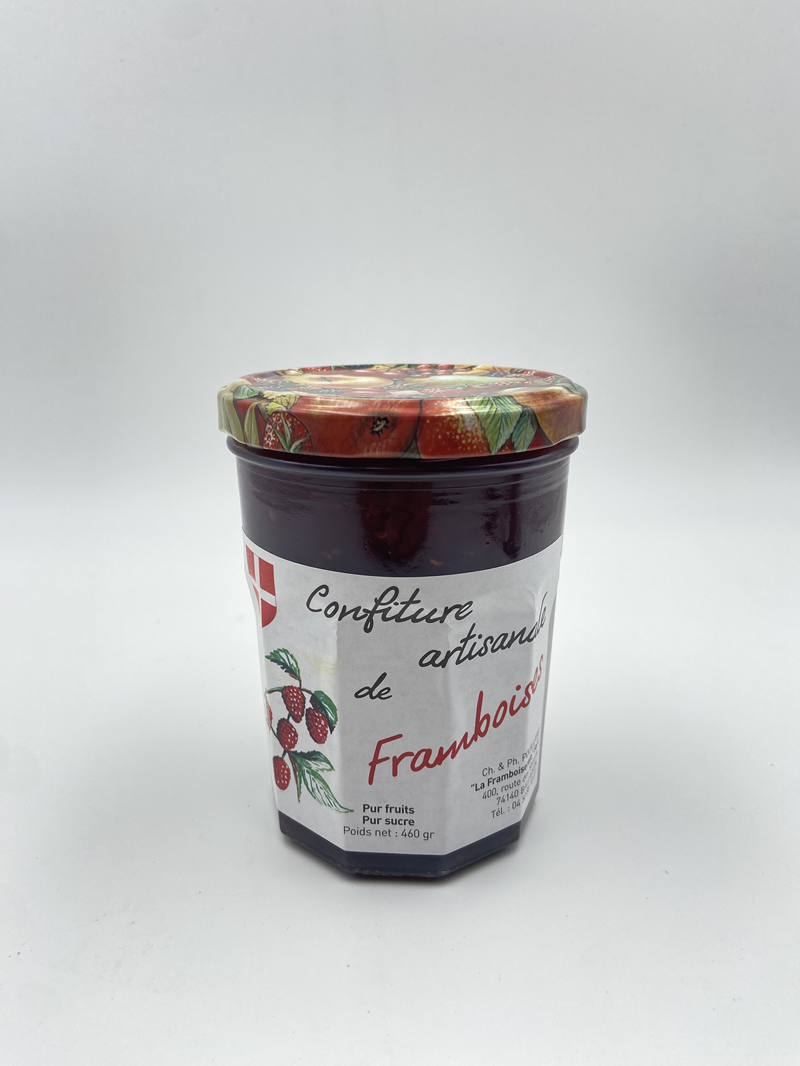 Confiture artisanale de framboises (460g) - Photo 1